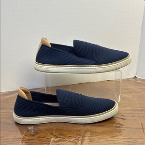 UGG Blue and Tan Slip-On Loafers with Breathable Knit